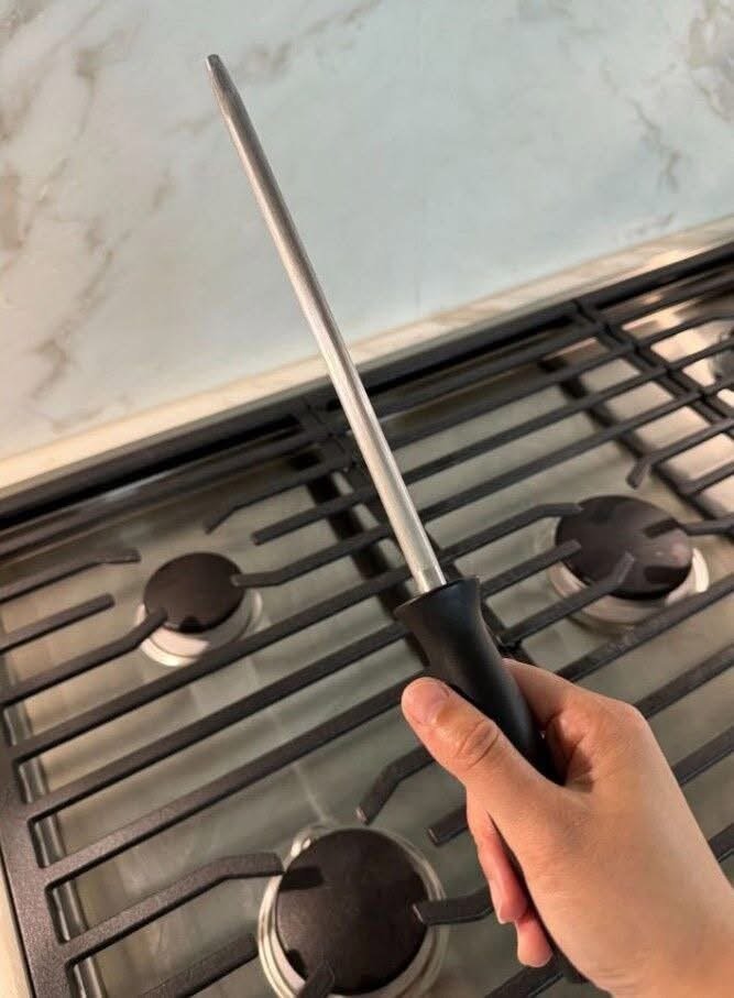 My mother-in-law thinks this tool sharpens her knife, but I didn’t think so. We can’t seem to agree. Is she right?